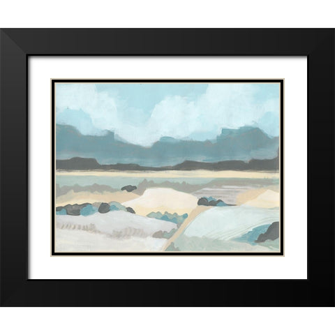 Mountain Valley Vista II Black Modern Wood Framed Art Print with Double Matting by Vess, June Erica