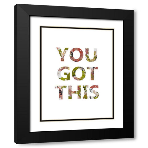 Empower Flowers III Black Modern Wood Framed Art Print with Double Matting by Goldberger, Jennifer