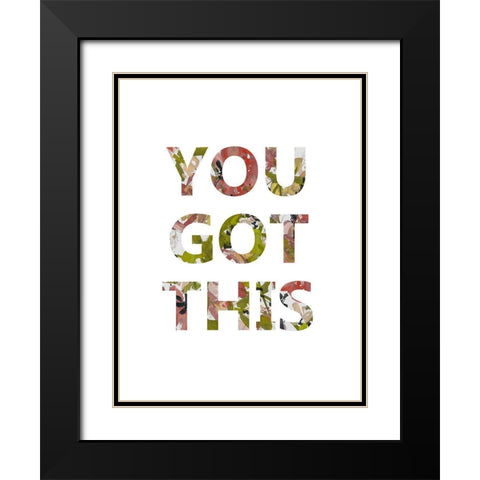 Empower Flowers III Black Modern Wood Framed Art Print with Double Matting by Goldberger, Jennifer