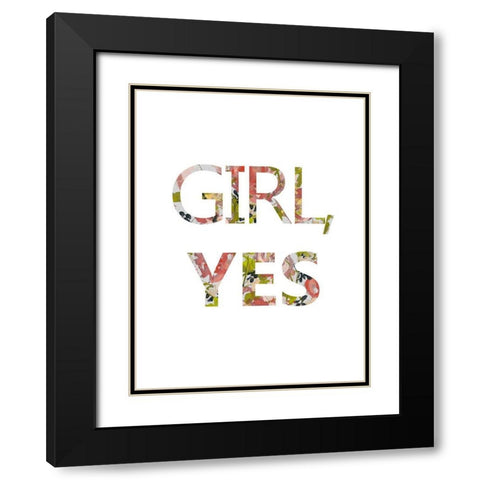 Empower Flowers IV Black Modern Wood Framed Art Print with Double Matting by Goldberger, Jennifer