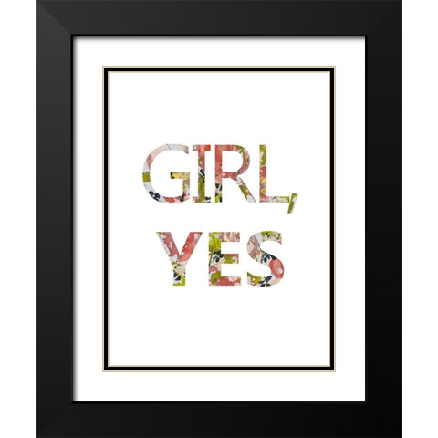 Empower Flowers IV Black Modern Wood Framed Art Print with Double Matting by Goldberger, Jennifer