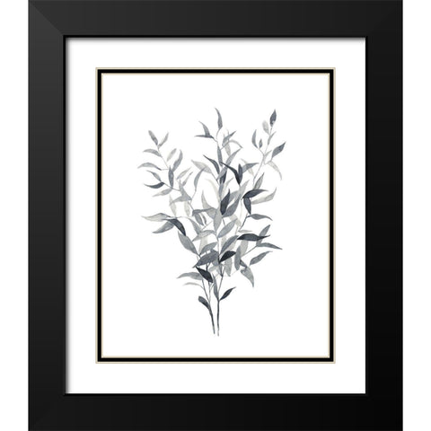 Paynes Grey Botanicals I Black Modern Wood Framed Art Print with Double Matting by Scarvey, Emma