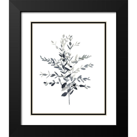 Paynes Grey Botanicals II Black Modern Wood Framed Art Print with Double Matting by Scarvey, Emma
