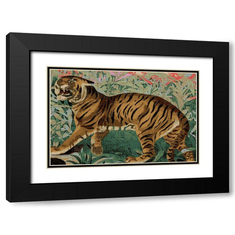 Concrete Jungle Cat II Black Modern Wood Framed Art Print with Double Matting by Fagalde, Jarman