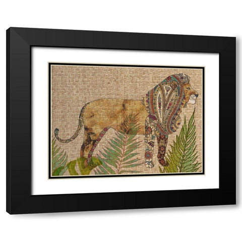 Rattan Jungle I Black Modern Wood Framed Art Print with Double Matting by Zarris, Chariklia