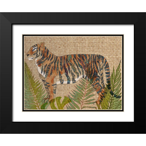 Rattan Jungle II Black Modern Wood Framed Art Print with Double Matting by Zarris, Chariklia