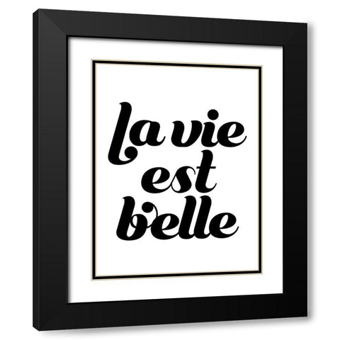 La Vie III Black Modern Wood Framed Art Print with Double Matting by Popp, Grace
