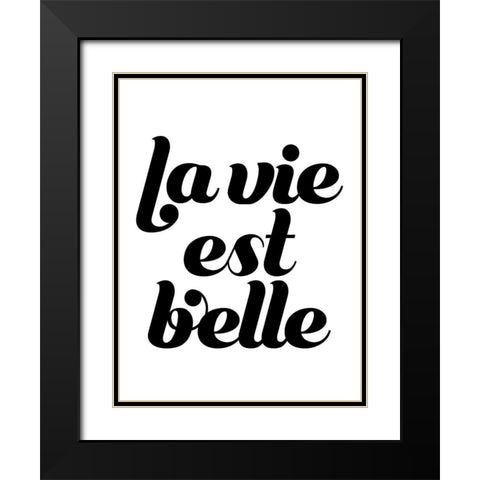 La Vie III Black Modern Wood Framed Art Print with Double Matting by Popp, Grace