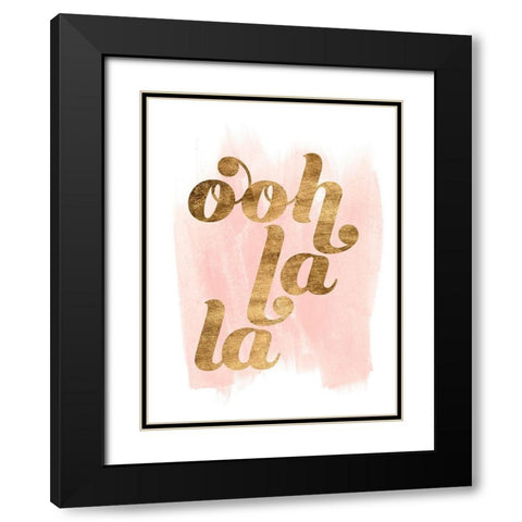 La Vie in Pink I Black Modern Wood Framed Art Print with Double Matting by Popp, Grace