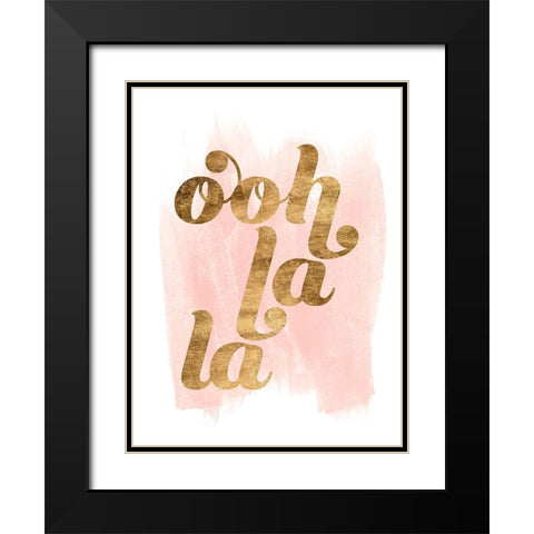 La Vie in Pink I Black Modern Wood Framed Art Print with Double Matting by Popp, Grace