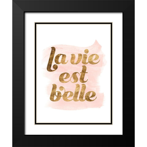 La Vie in Pink III Black Modern Wood Framed Art Print with Double Matting by Popp, Grace
