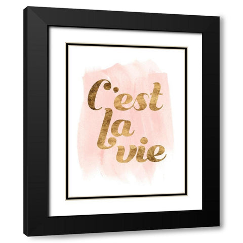 La Vie in Pink IV Black Modern Wood Framed Art Print with Double Matting by Popp, Grace