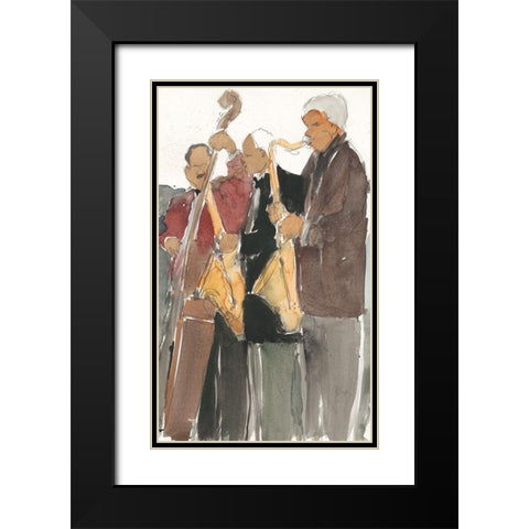 All Together Now II Black Modern Wood Framed Art Print with Double Matting by Dixon, Samuel