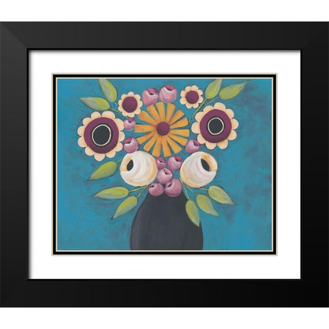 Flowers Galore I Black Modern Wood Framed Art Print with Double Matting by Moore, Regina