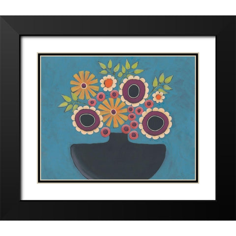 Flowers Galore III Black Modern Wood Framed Art Print with Double Matting by Moore, Regina