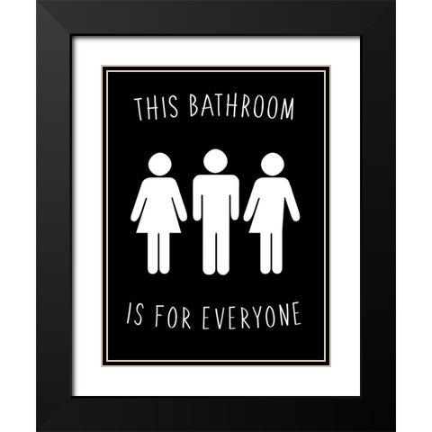 Human Bathroom I Black Modern Wood Framed Art Print with Double Matting by Fagalde, Jarman