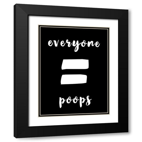 Human Bathroom II Black Modern Wood Framed Art Print with Double Matting by Fagalde, Jarman