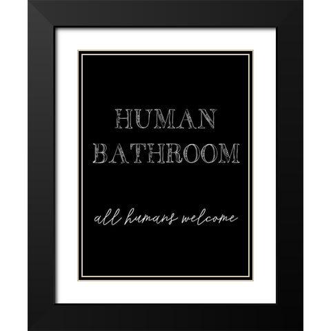 Human Bathroom IV Black Modern Wood Framed Art Print with Double Matting by Fagalde, Jarman