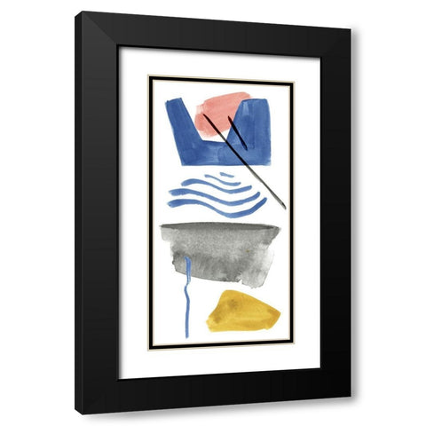 Above and Below IV Black Modern Wood Framed Art Print with Double Matting by Wang, Melissa