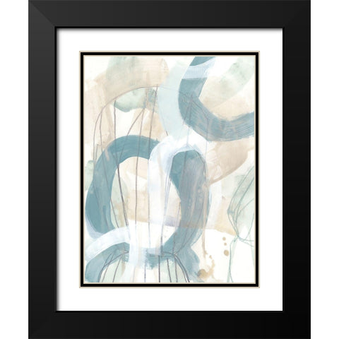 Water Orbit II Black Modern Wood Framed Art Print with Double Matting by Vess, June Erica