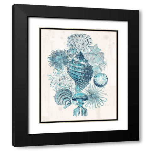 Coastal Melange II Black Modern Wood Framed Art Print with Double Matting by Vess, June Erica