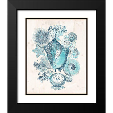 Coastal Melange III Black Modern Wood Framed Art Print with Double Matting by Vess, June Erica