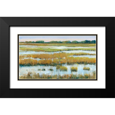 Serene Marshland I Black Modern Wood Framed Art Print with Double Matting by OToole, Tim