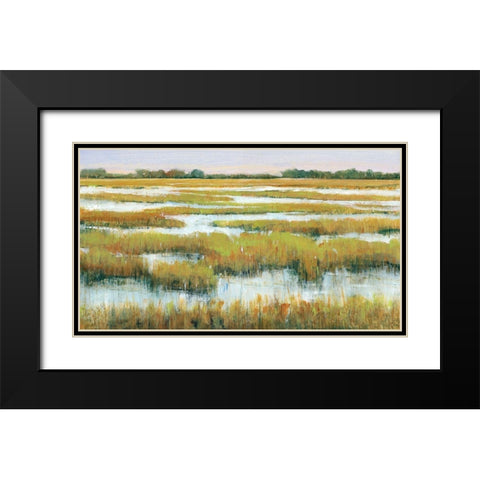 Serene Marshland II Black Modern Wood Framed Art Print with Double Matting by OToole, Tim