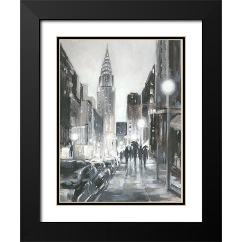 Custom Illuminated Streets II Black Modern Wood Framed Art Print with Double Matting by Harper, Ethan
