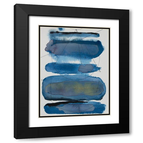 Storm Constellation I Black Modern Wood Framed Art Print with Double Matting by Delamater, Rob