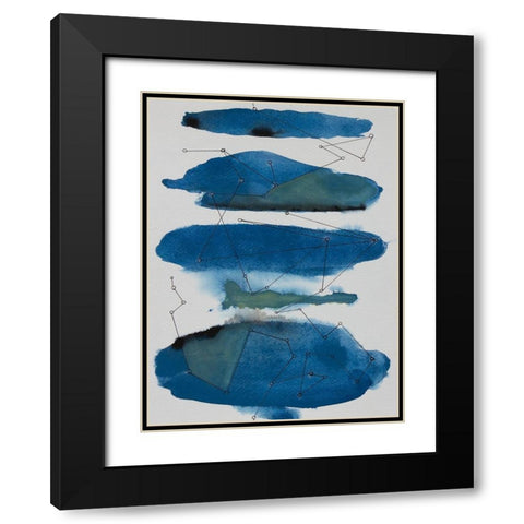 Storm Constellation II Black Modern Wood Framed Art Print with Double Matting by Delamater, Rob