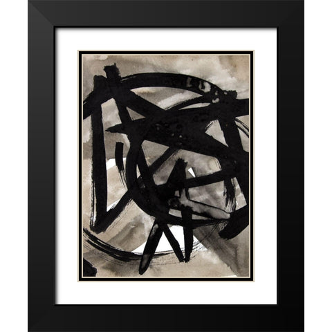 La Machina II Black Modern Wood Framed Art Print with Double Matting by Delamater, Rob