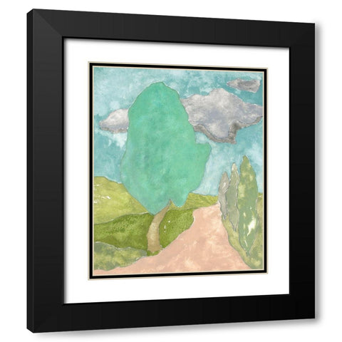 Tuscan Plein Air IV Black Modern Wood Framed Art Print with Double Matting by Delamater, Rob
