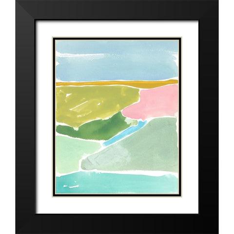 Abstract Italian Landscape I Black Modern Wood Framed Art Print with Double Matting by Delamater, Rob