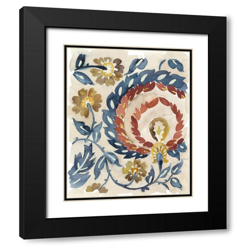 Paisley Path I Black Modern Wood Framed Art Print with Double Matting by Zarris, Chariklia