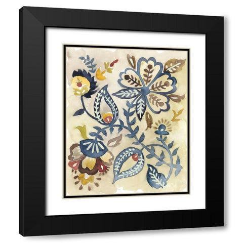 Paisley Path III Black Modern Wood Framed Art Print with Double Matting by Zarris, Chariklia