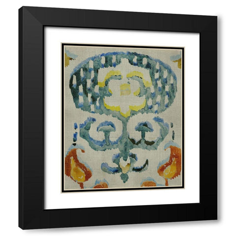 Bohemian Ikat I Black Modern Wood Framed Art Print with Double Matting by Zarris, Chariklia