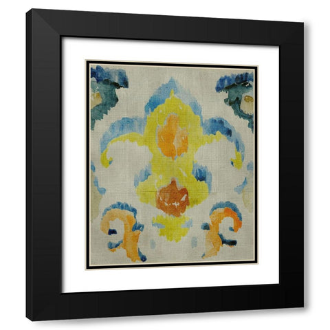 Bohemian Ikat II Black Modern Wood Framed Art Print with Double Matting by Zarris, Chariklia