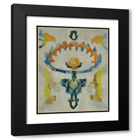 Bohemian Ikat VI Black Modern Wood Framed Art Print with Double Matting by Zarris, Chariklia