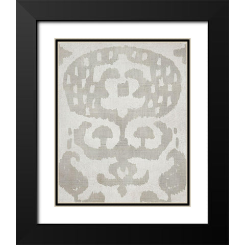 Shadow Ikat I Black Modern Wood Framed Art Print with Double Matting by Zarris, Chariklia