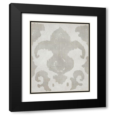 Shadow Ikat II Black Modern Wood Framed Art Print with Double Matting by Zarris, Chariklia