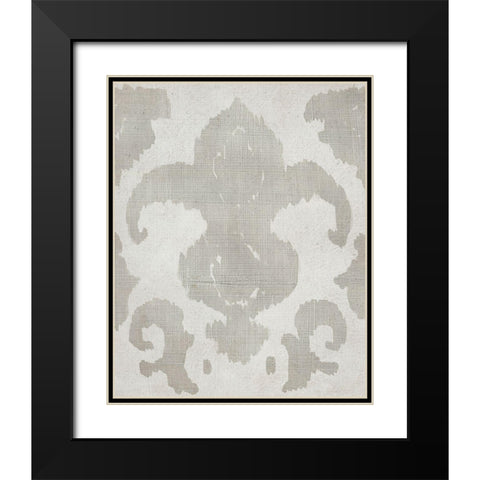 Shadow Ikat II Black Modern Wood Framed Art Print with Double Matting by Zarris, Chariklia