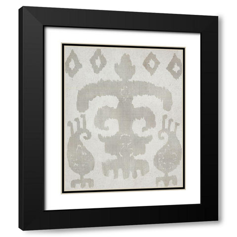 Shadow Ikat III Black Modern Wood Framed Art Print with Double Matting by Zarris, Chariklia