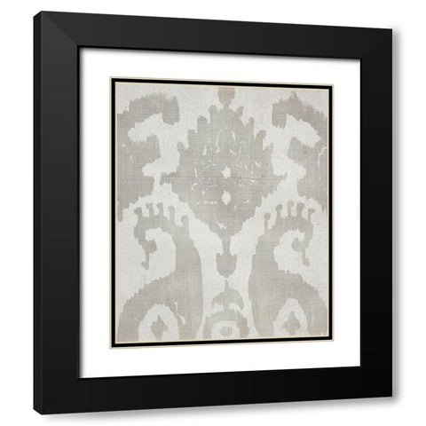 Shadow Ikat V Black Modern Wood Framed Art Print with Double Matting by Zarris, Chariklia