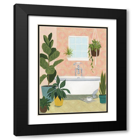 Bathtub Oasis II Black Modern Wood Framed Art Print with Double Matting by Popp, Grace