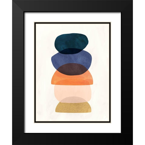 Mod Pods I Black Modern Wood Framed Art Print with Double Matting by Borges, Victoria