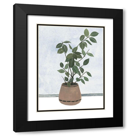 Mes Plants I Black Modern Wood Framed Art Print with Double Matting by Wang, Melissa