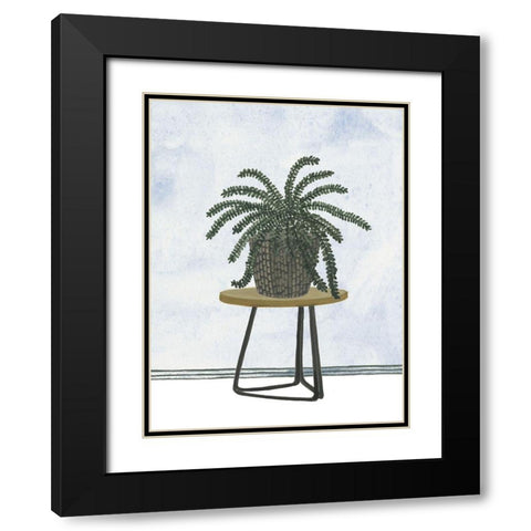 Mes Plants II Black Modern Wood Framed Art Print with Double Matting by Wang, Melissa