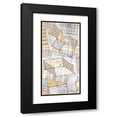 Funky Grid III Black Modern Wood Framed Art Print with Double Matting by Galapon, Nikki