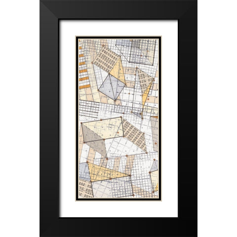 Funky Grid III Black Modern Wood Framed Art Print with Double Matting by Galapon, Nikki
